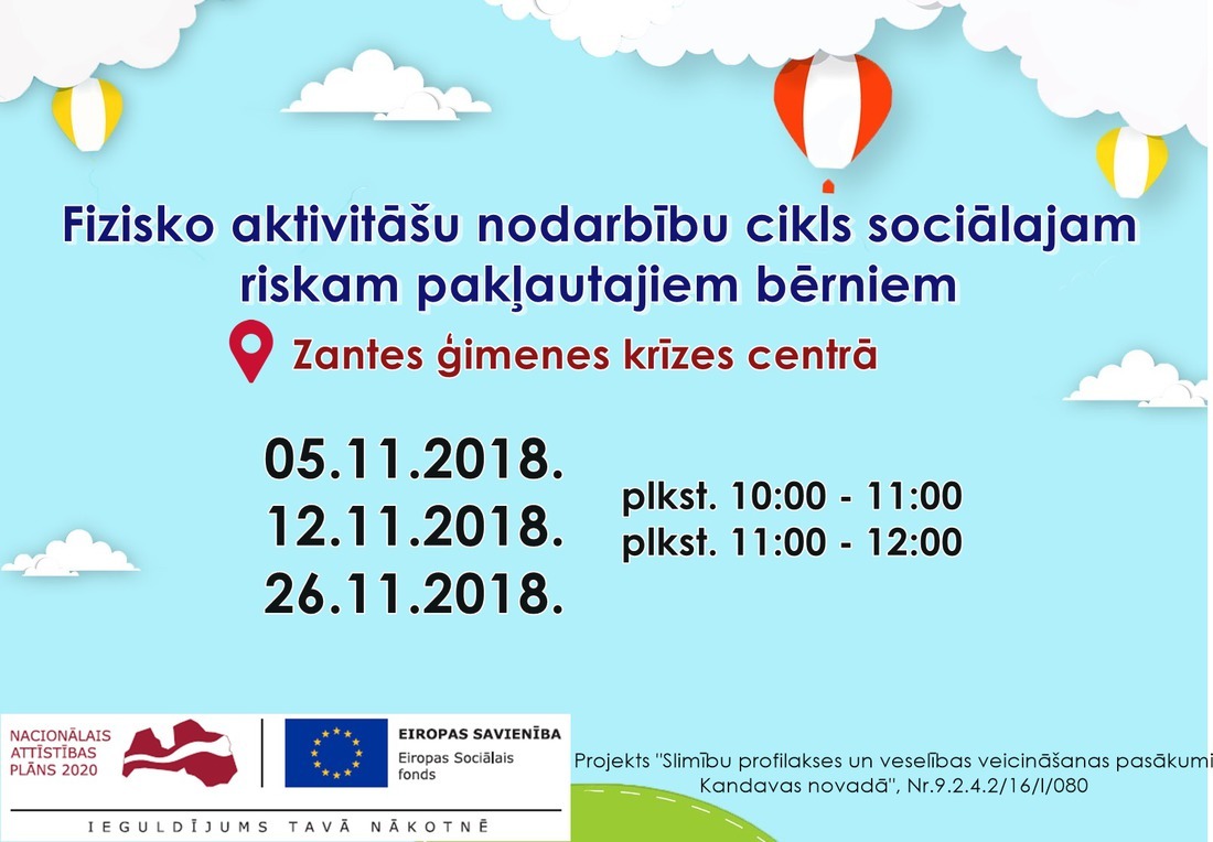 Riskam Fizisko aktivitāšu nodarbības sociālajam riskam pakļautajiem bērniem 05 ...
