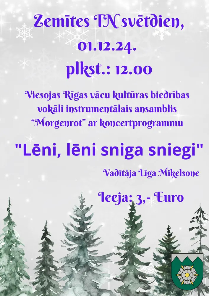 Sniga Rīgas vācu kultūras biedrības vokāli instrumentālā ansambļa “Morgenrot ...